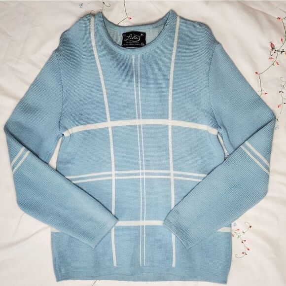 Lido of California pure Virgin wool light Blue sweater - Picture 2 of 10